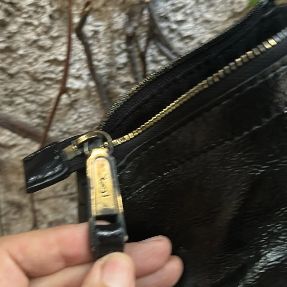 YveSaintLaurent Brown Pattern Leather Downtown Bag - Picture 11 of 14